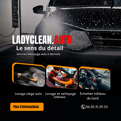 Nettoyage voiture intérieur à domicile - LadyClean.auto